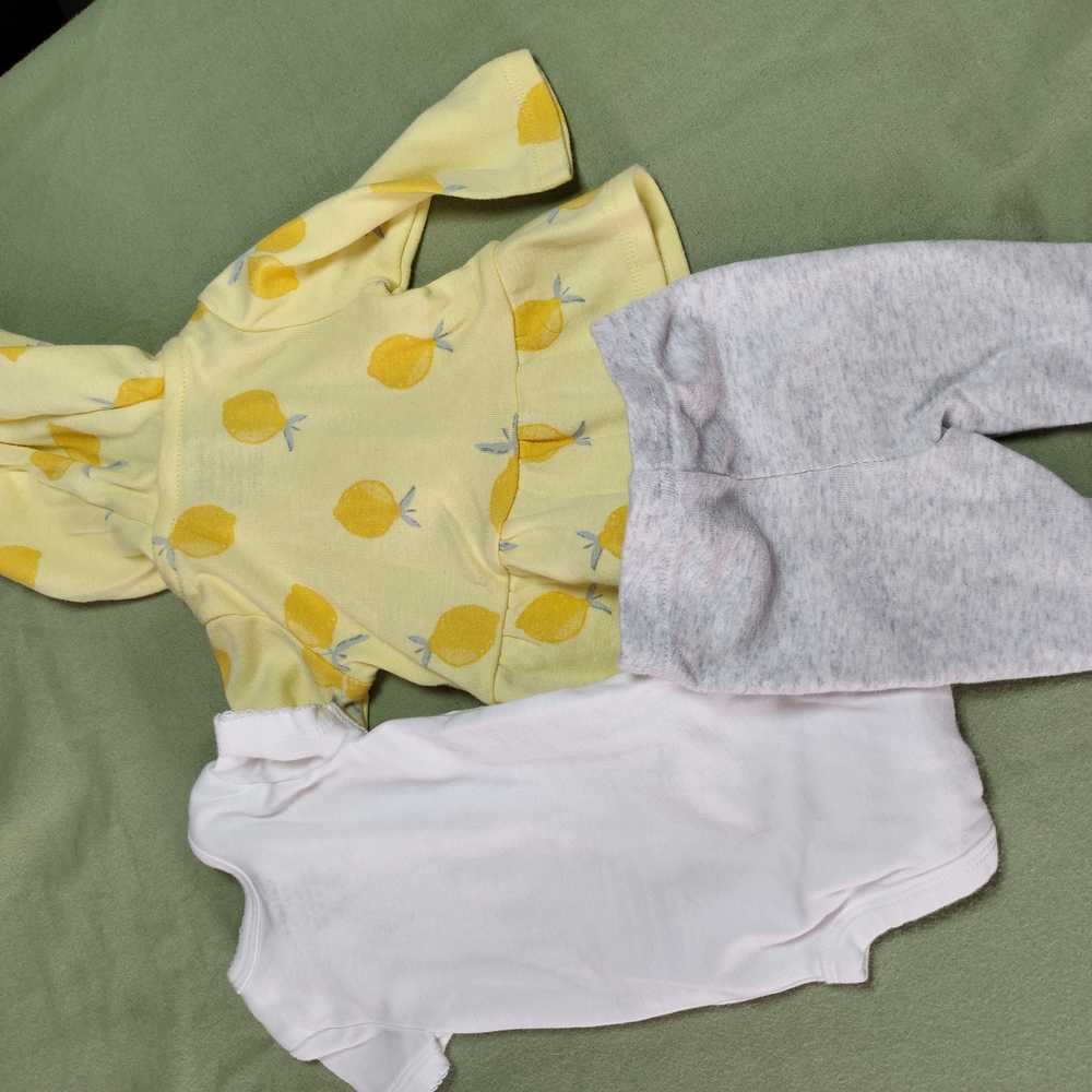 9 Piece Carter's Newborn Girl Clothing with Floral Dress and Onesies - Picture 10 of 16